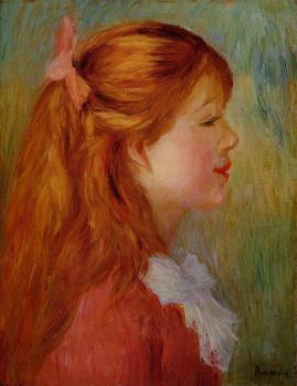 皮埃爾 奧古斯特 雷諾阿 Young Girl with Long Hair in Profile 皮埃爾 奧古斯特 雷諾阿 Young Girl with Long Hair in Profile